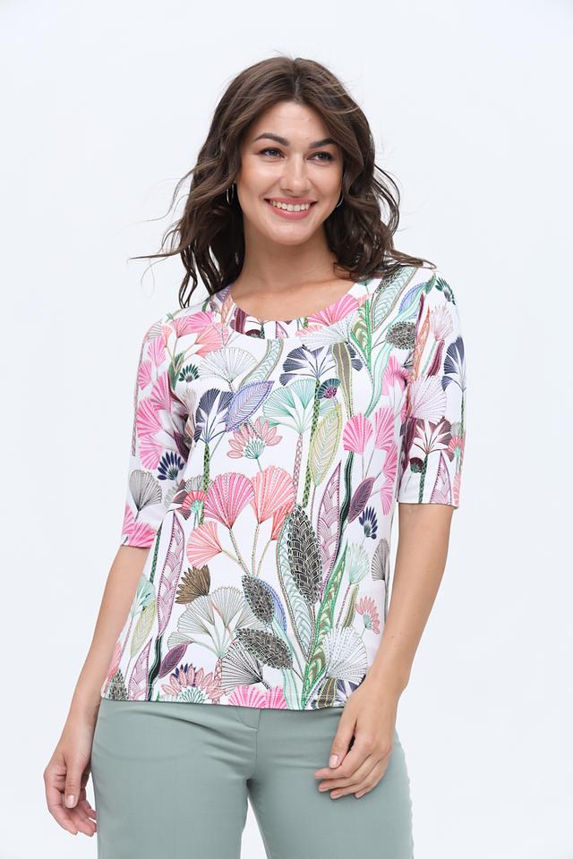 Блуза Bianca с цветочным принтом