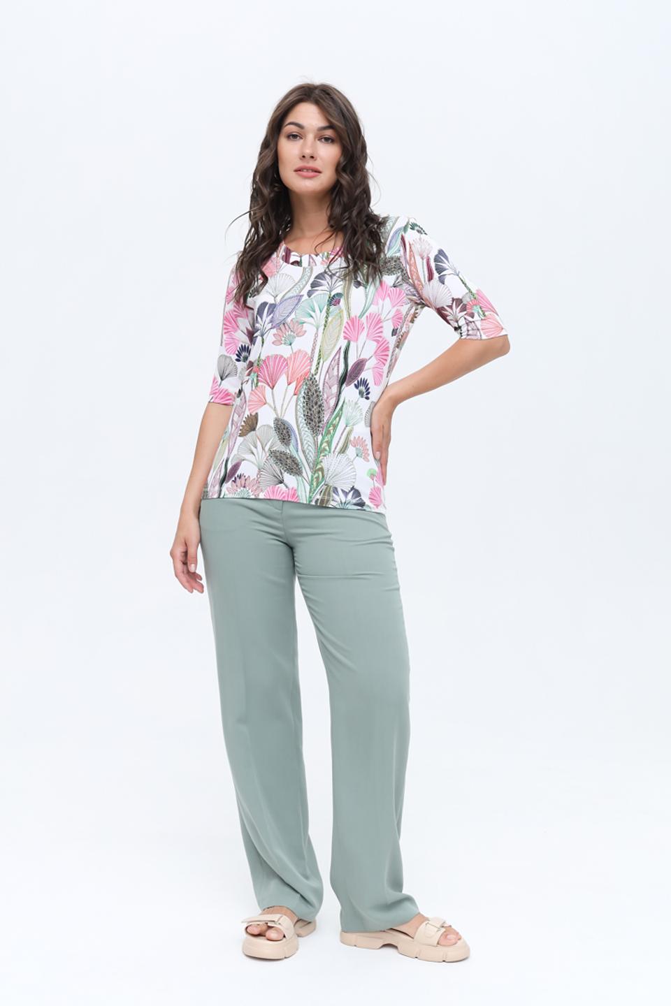 Блуза Bianca с цветочным принтом