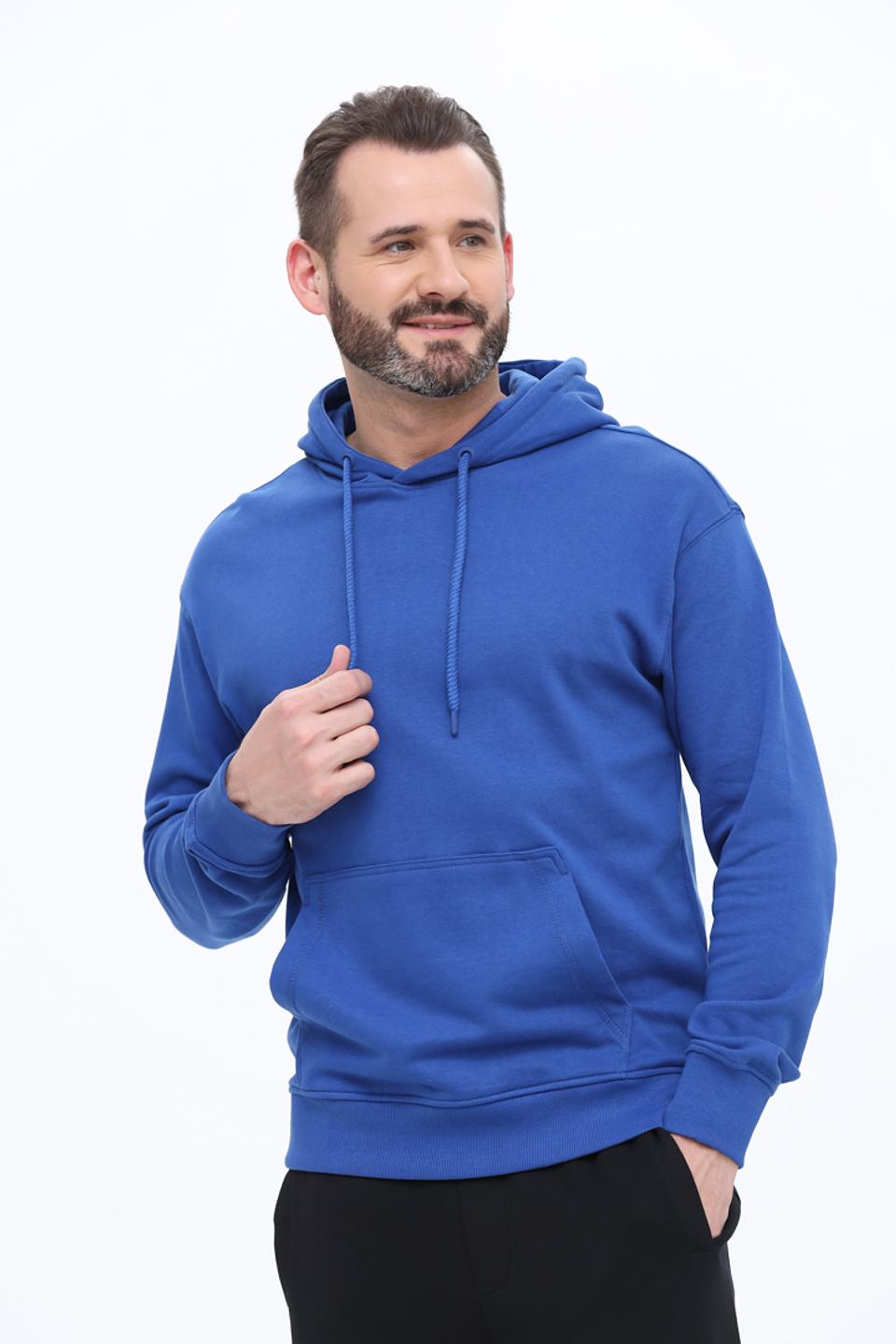 Толстовка Alcott синяя с капюшоном