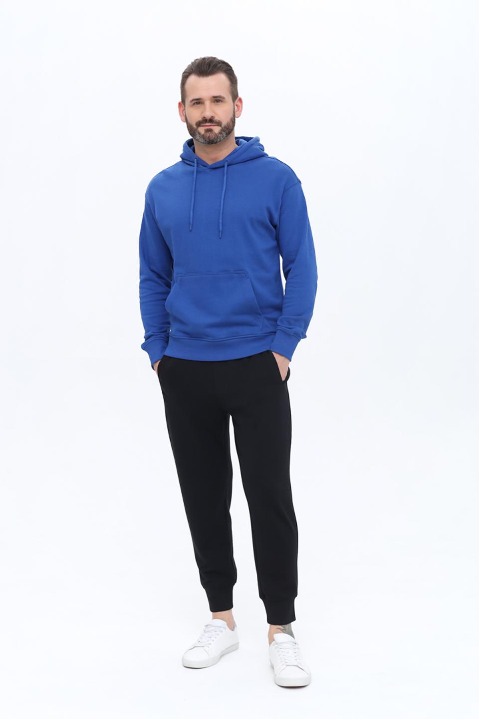 Толстовка Alcott синяя с капюшоном