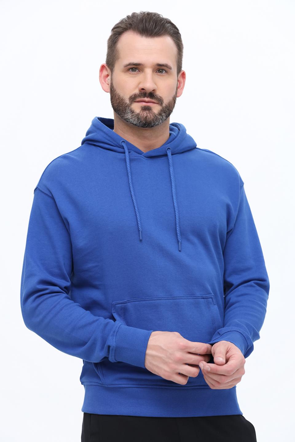 Толстовка Alcott синяя с капюшоном