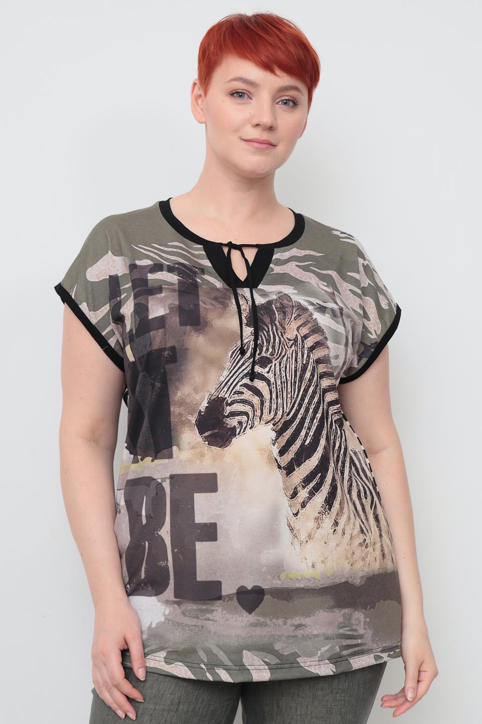 Футболка Doris Streich с принтом зебра