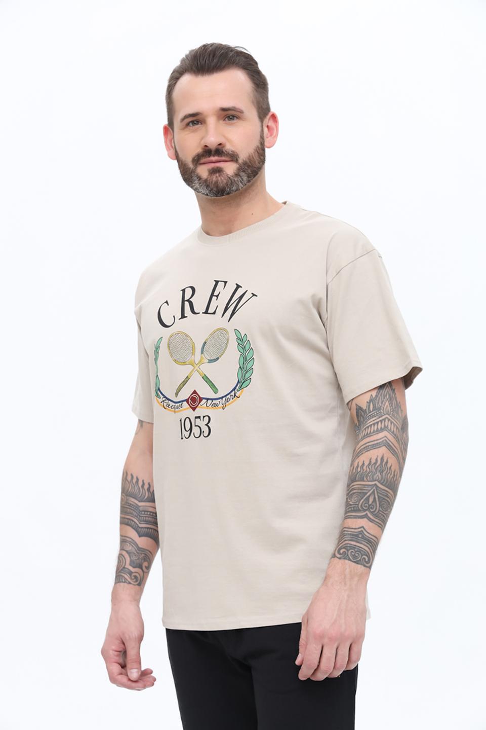 Футболка Alcott Crew бежевая