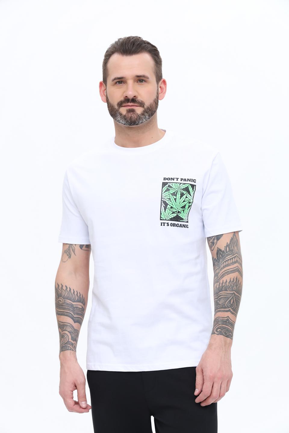 Футболка Alcott с принтом белый