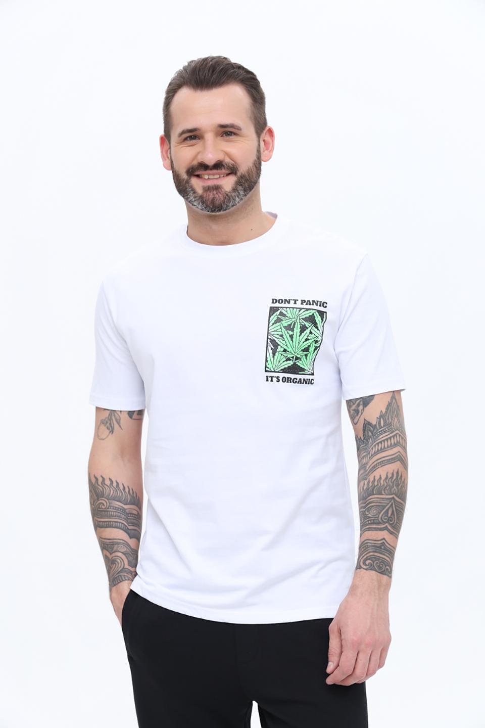 Футболка Alcott с принтом белый