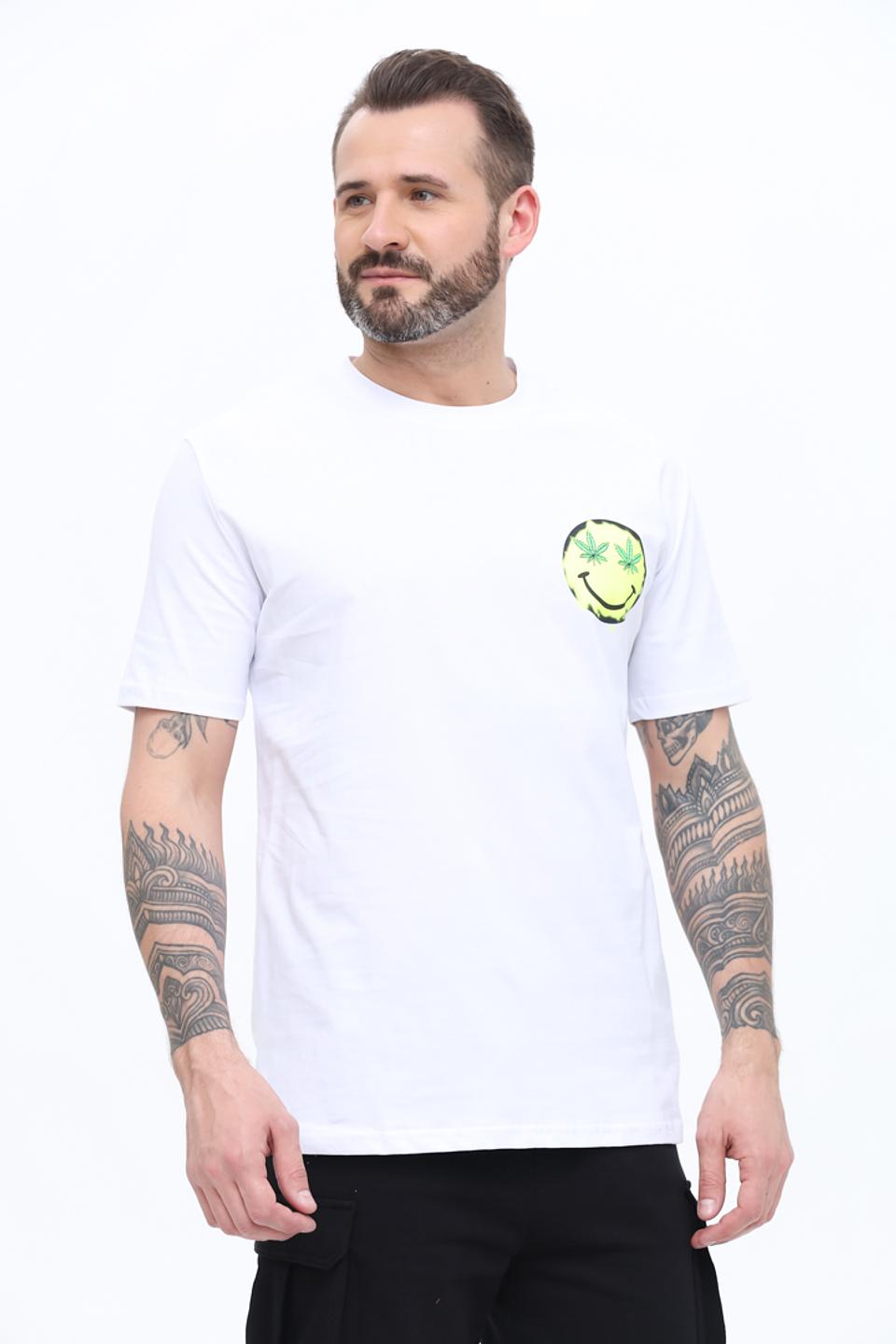 Футболка Alcott с принтом белый