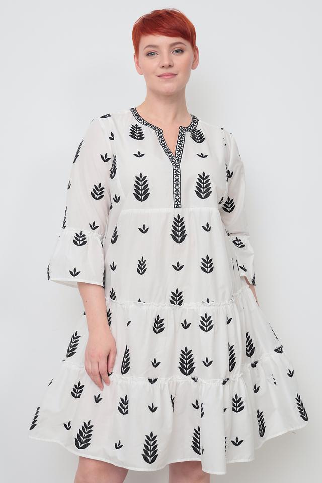 Платье Frapp с растительным принтом