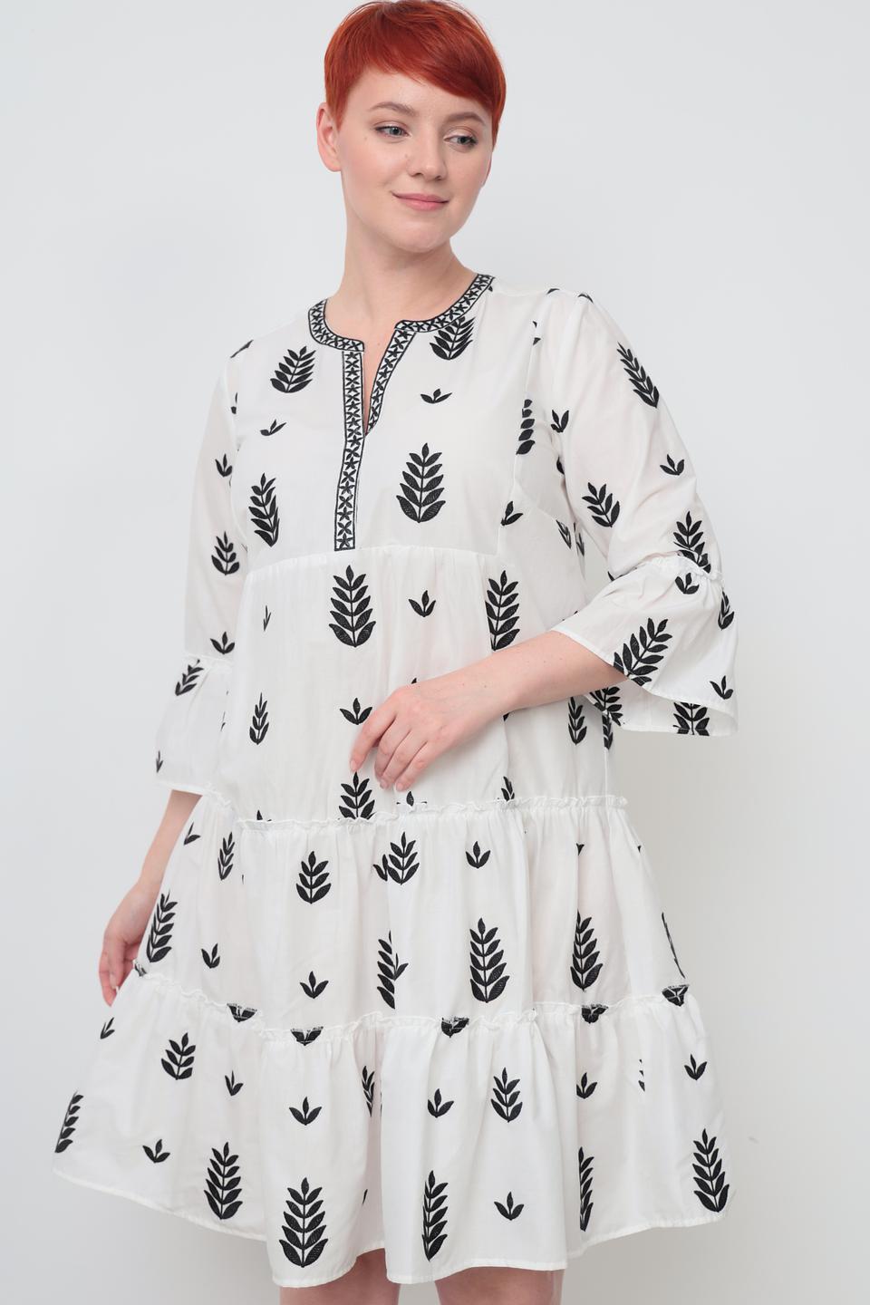 Платье Frapp с растительным принтом