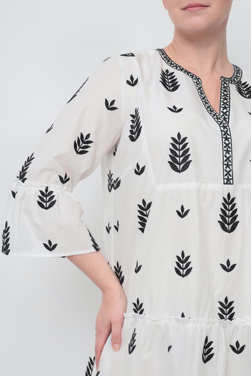 Платье Frapp с растительным принтом