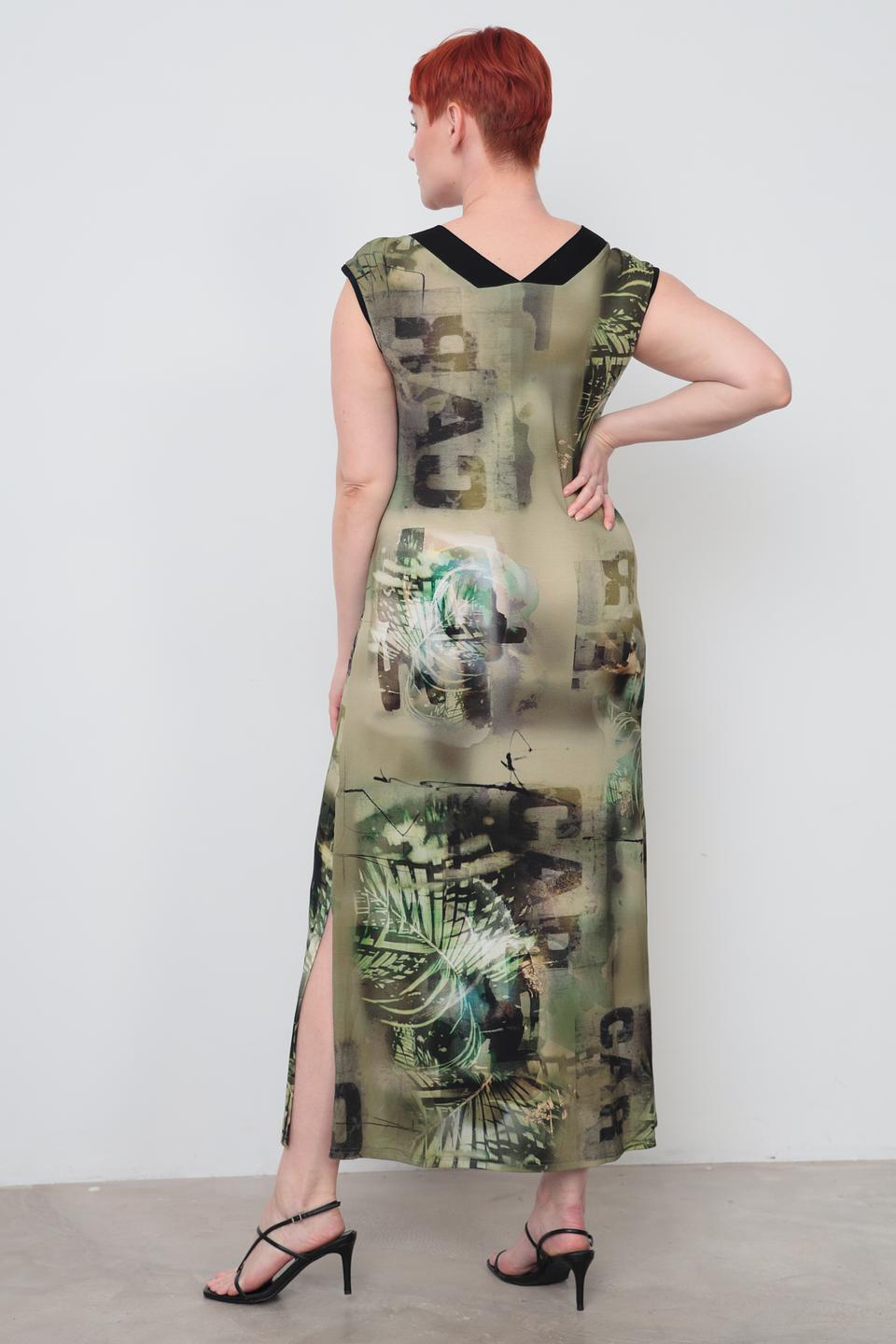 Платье Doris Streich с принтом хаки