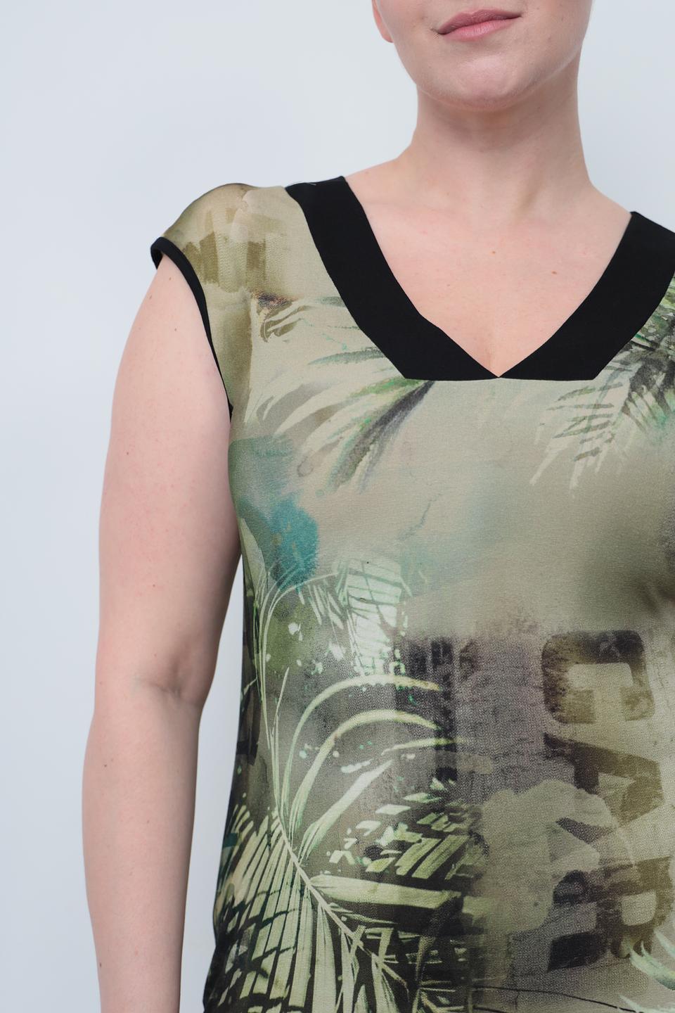 Платье Doris Streich с принтом хаки