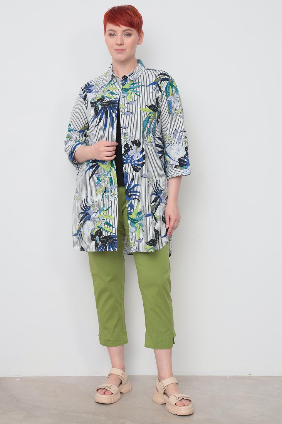 Рубашка Via Appia с тропическим принтом