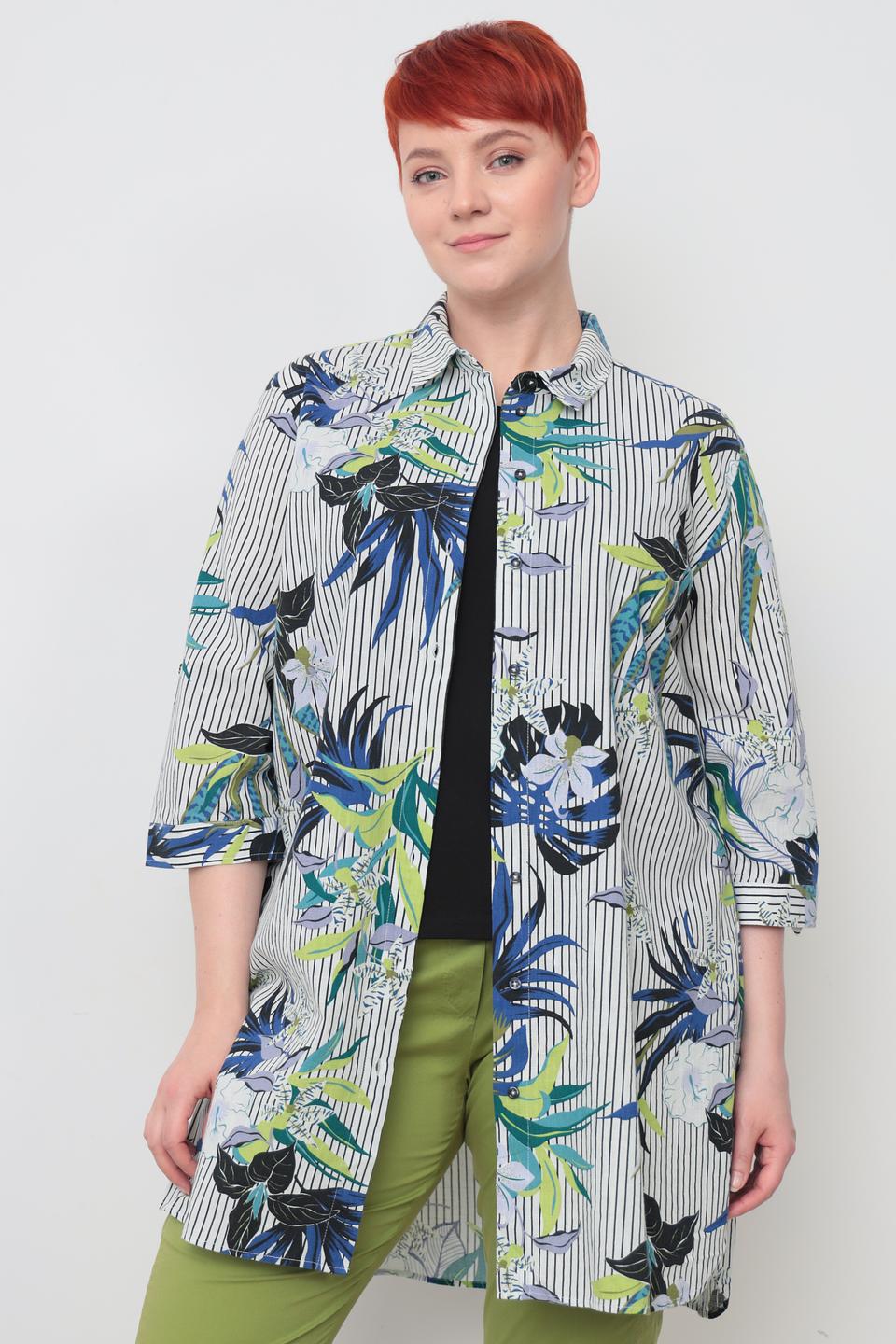 Рубашка Via Appia с тропическим принтом