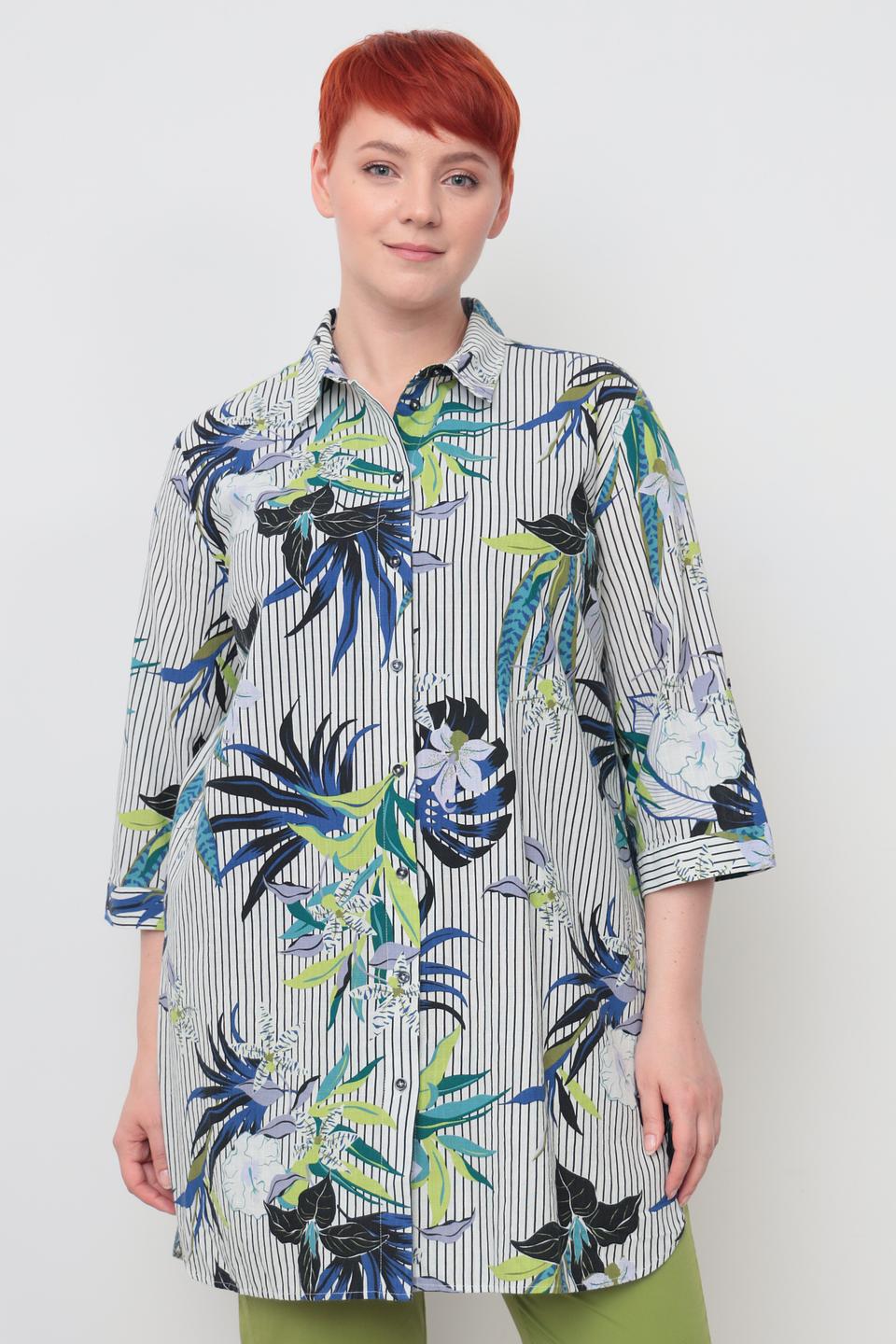 Рубашка Via Appia с тропическим принтом