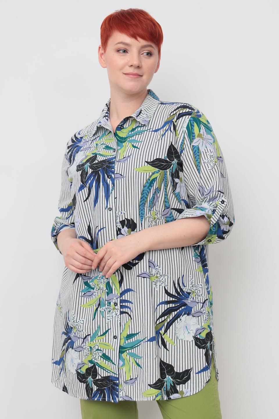 Рубашка Via Appia с тропическим принтом