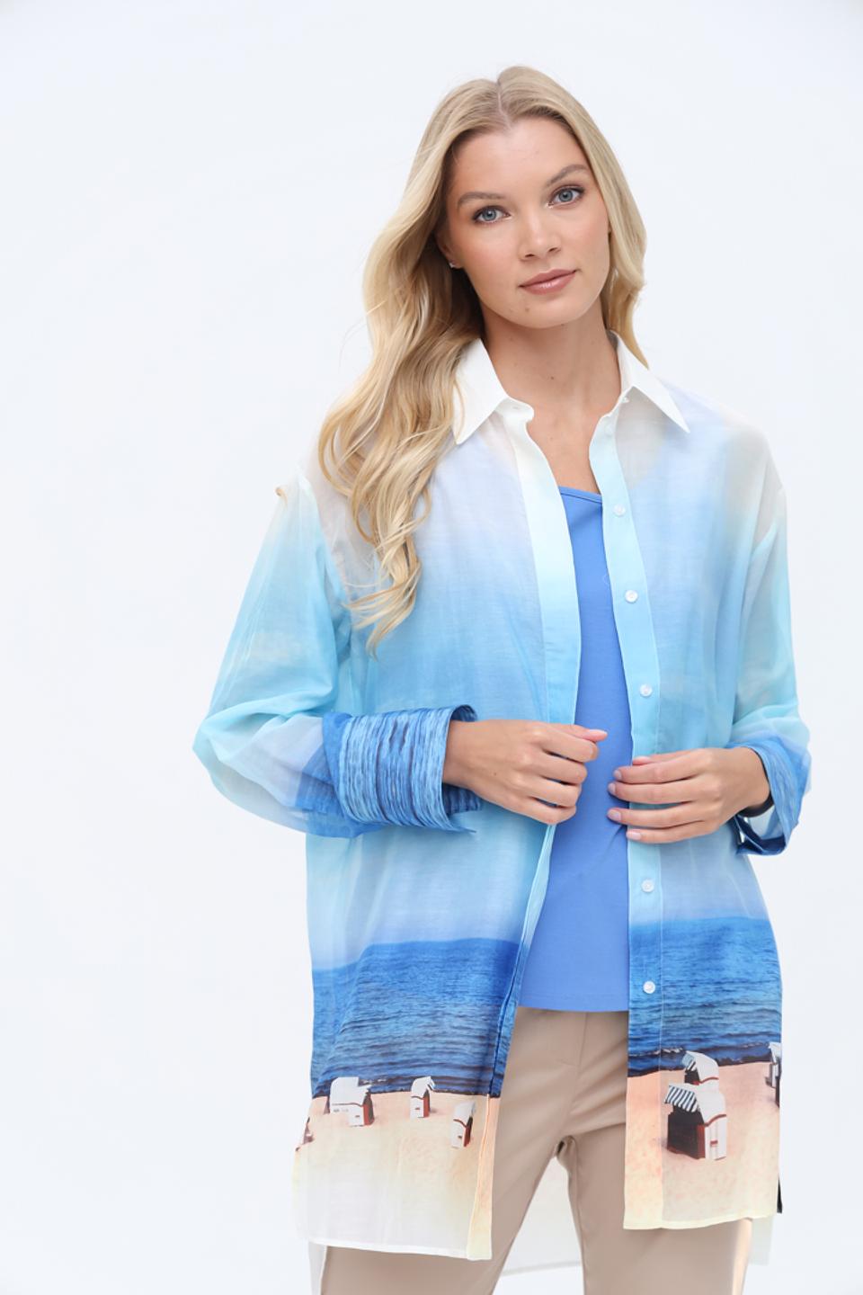 Рубашка Marc Cain с морским принтом