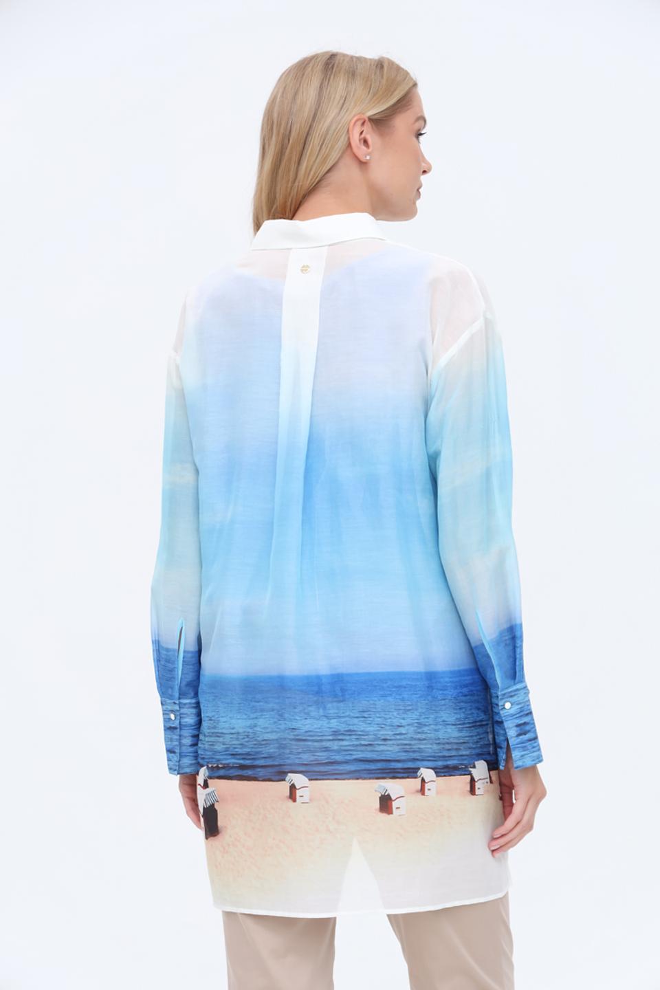 Рубашка Marc Cain с морским принтом