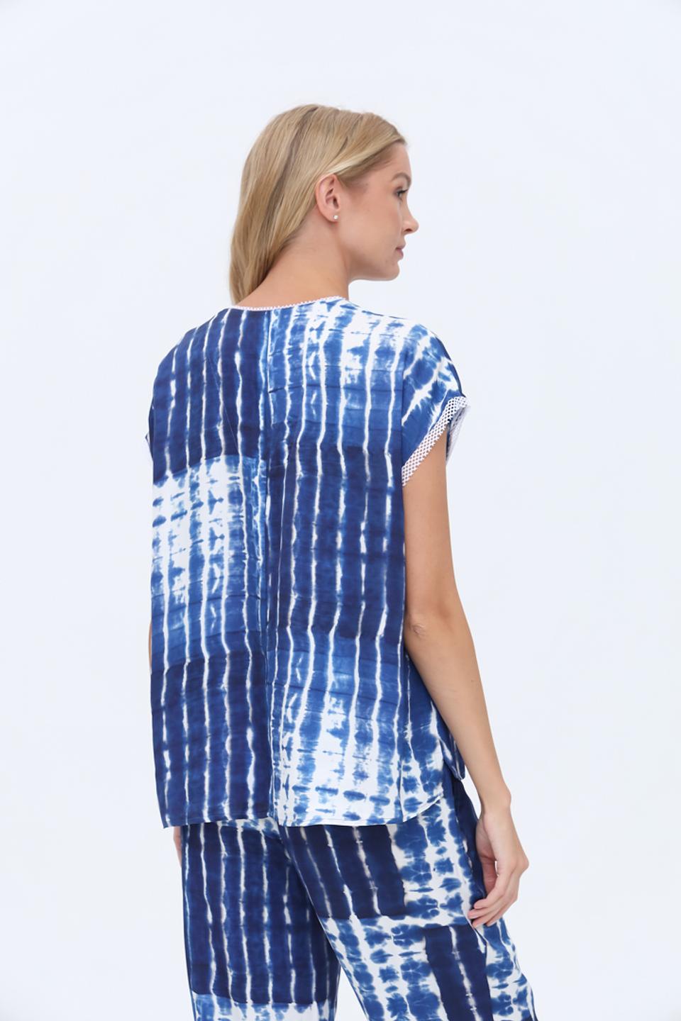 Блуза Marc Cain tie-dye синяя