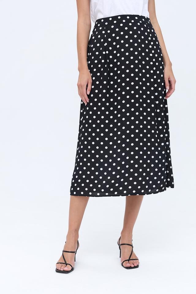 Юбка Just Valeri в горошек чёрная