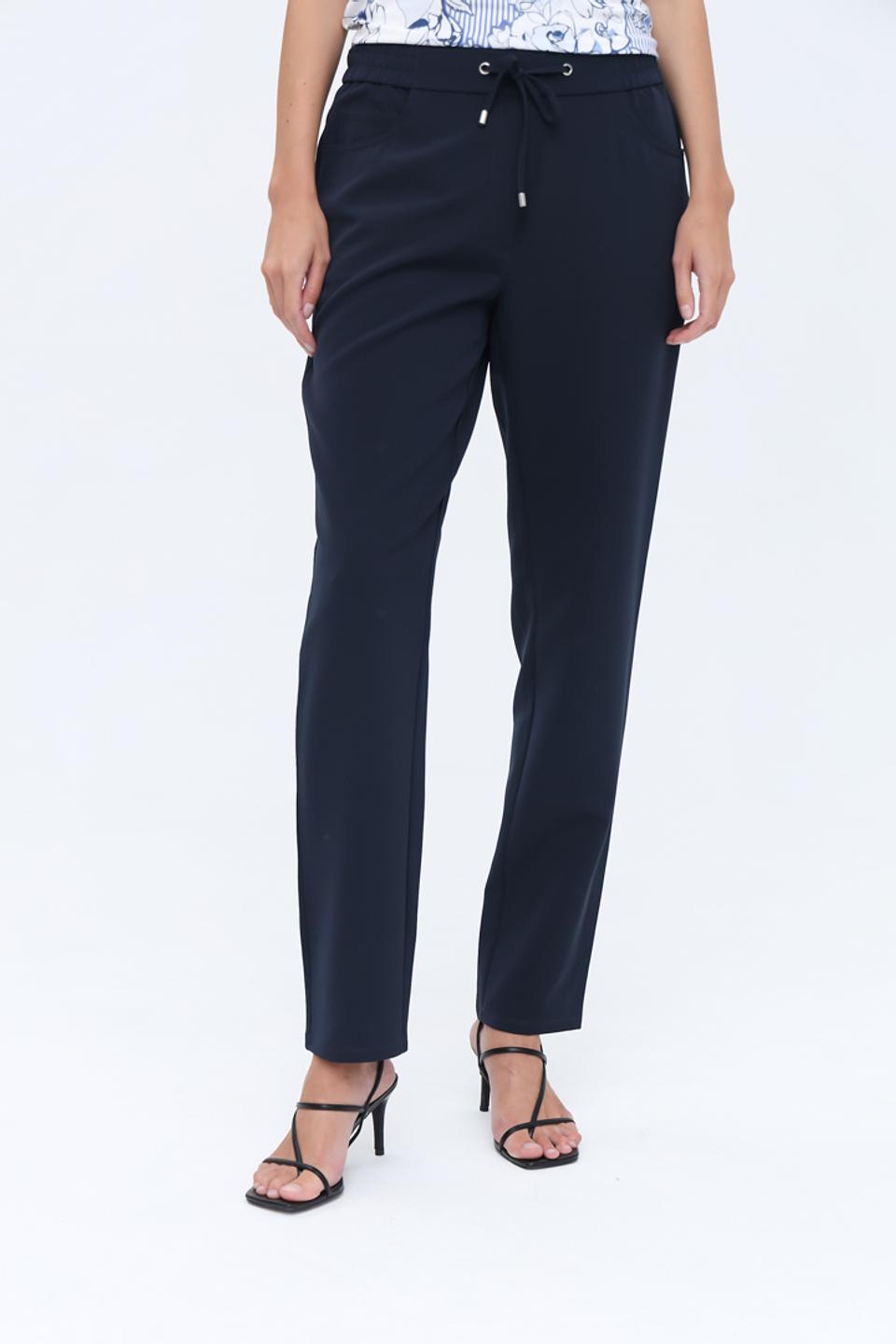 Брюки Just Valeri прямые тёмно-синие