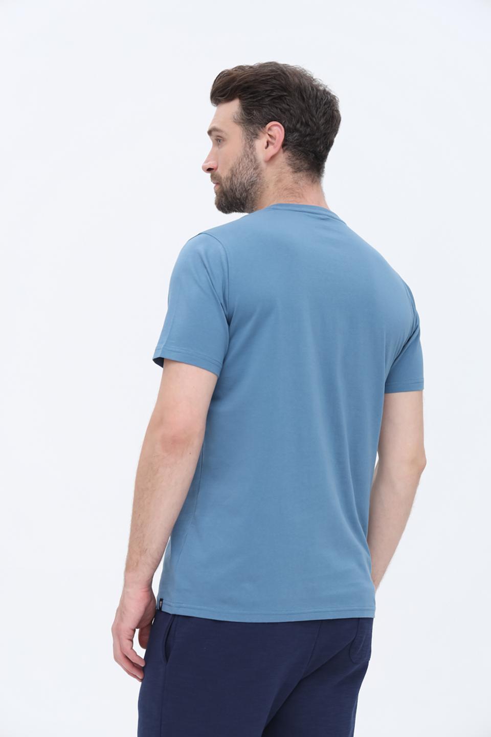 Футболка Basefield с принтом голубая