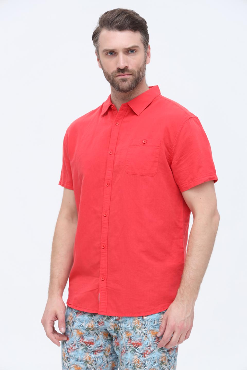 Рубашка кр Time Zone красная