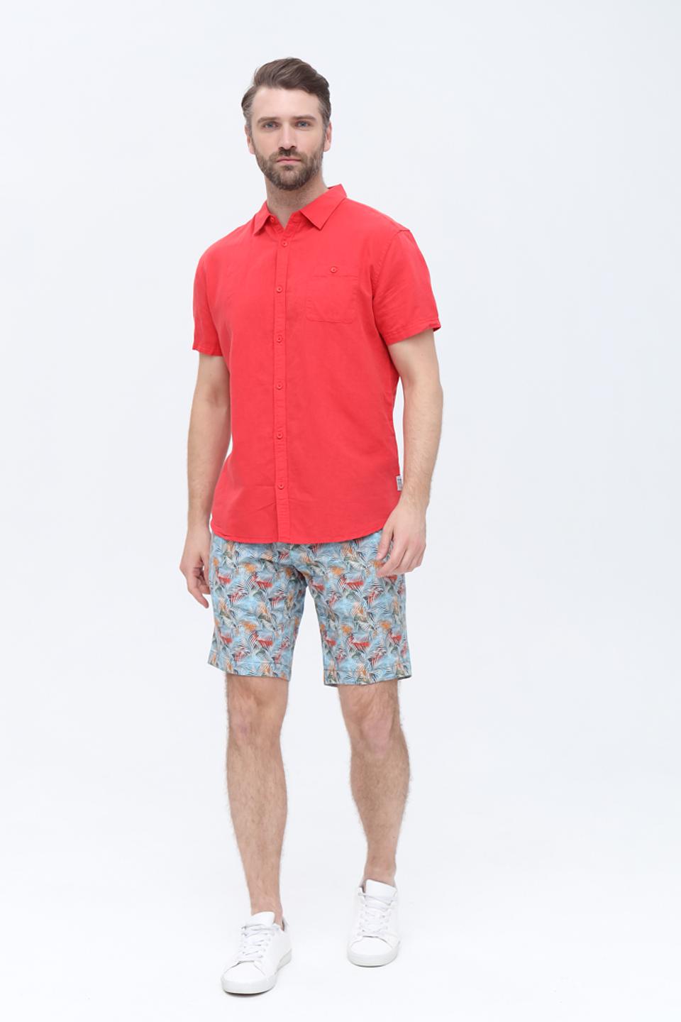 Рубашка кр Time Zone красная