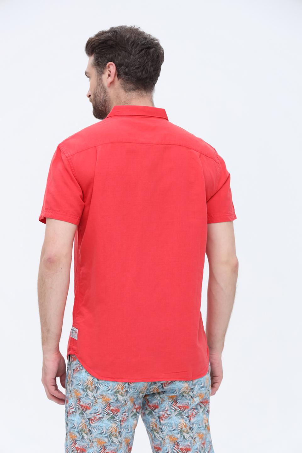 Рубашка кр Time Zone красная