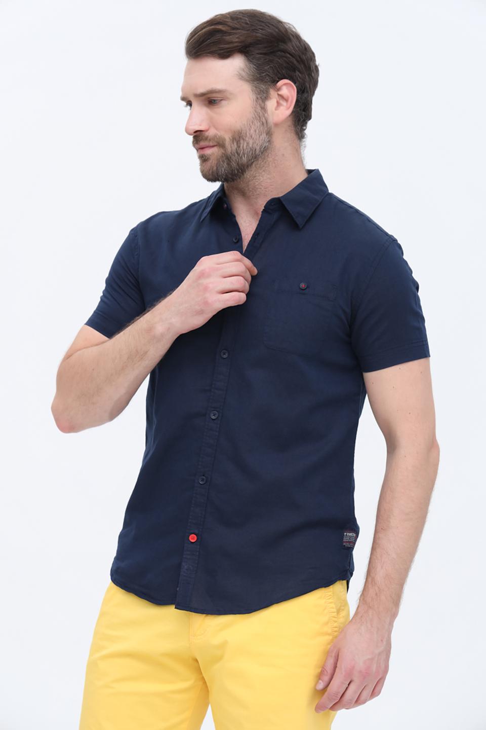 Рубашка кр Time Zone синяя