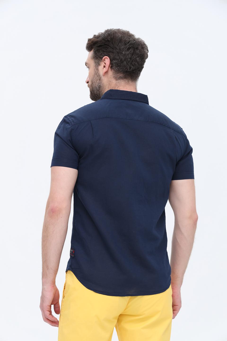 Рубашка кр Time Zone синяя