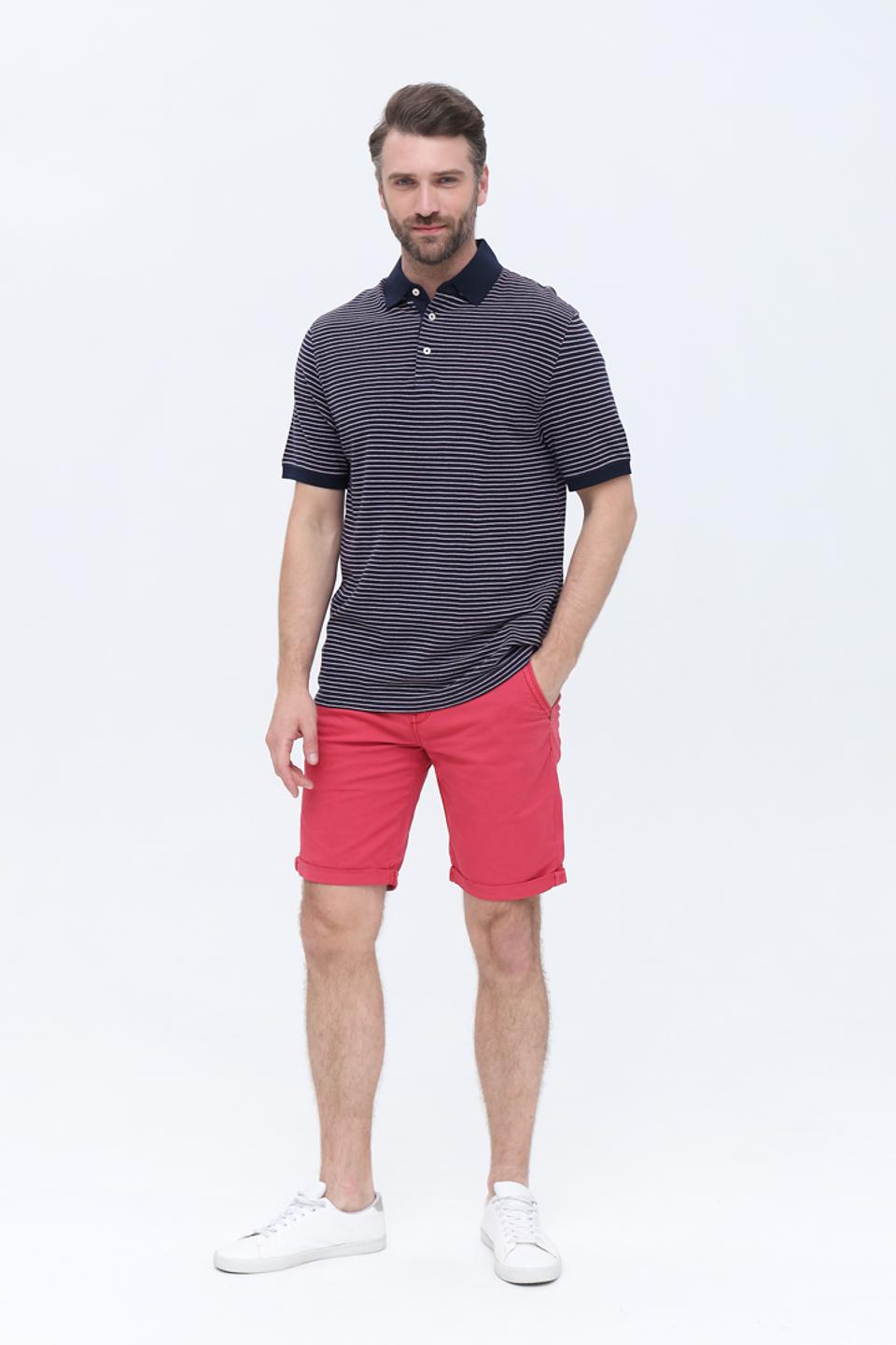 Поло Bugatti в полоску синий