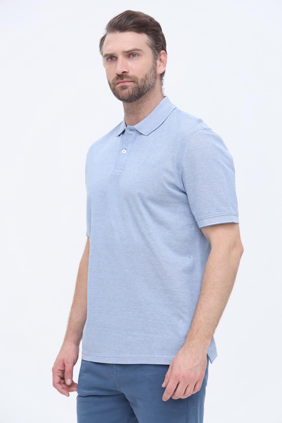 Поло Bugatti голубой