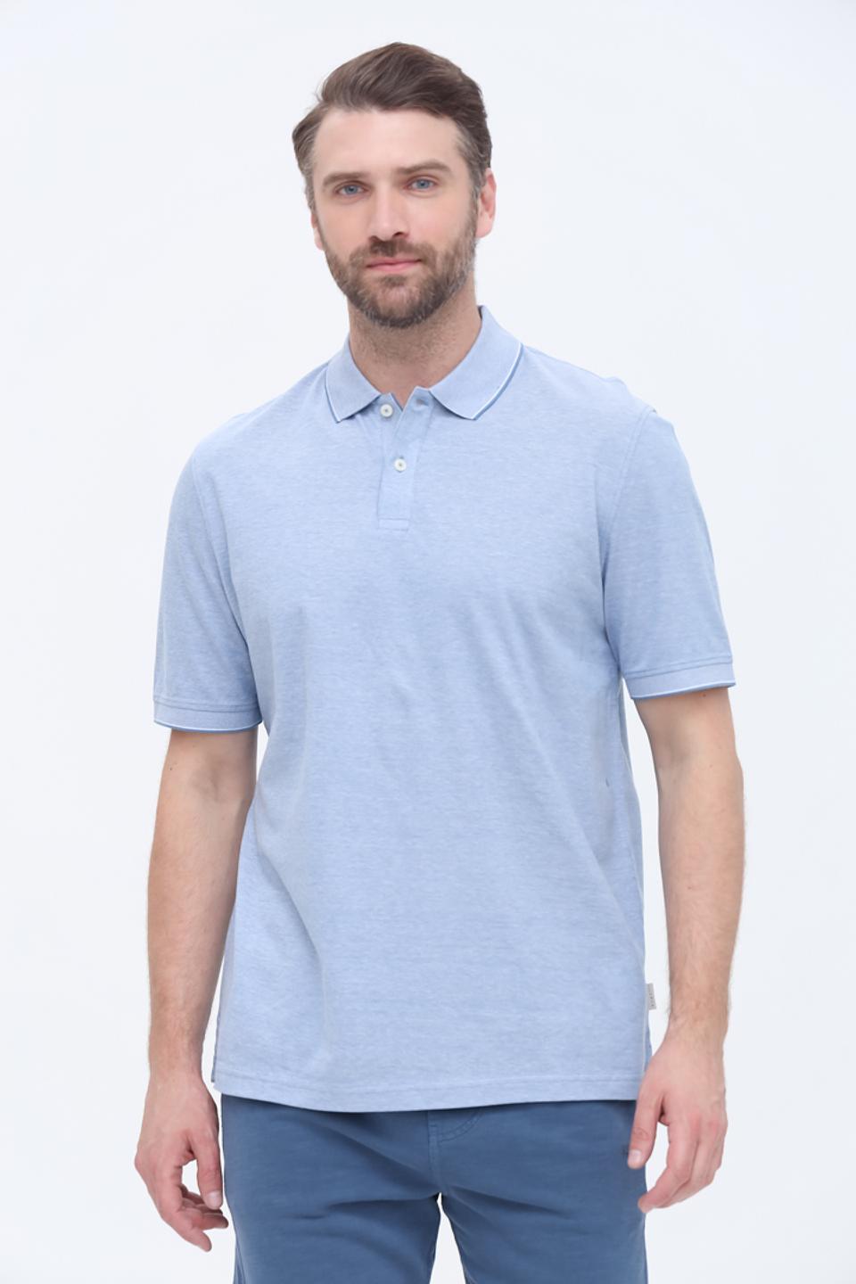 Поло Bugatti голубой