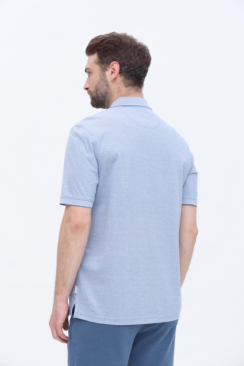 Поло Bugatti голубой