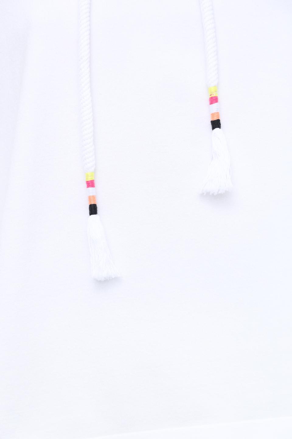 Пуловер Marc Cain с капюшоном белый