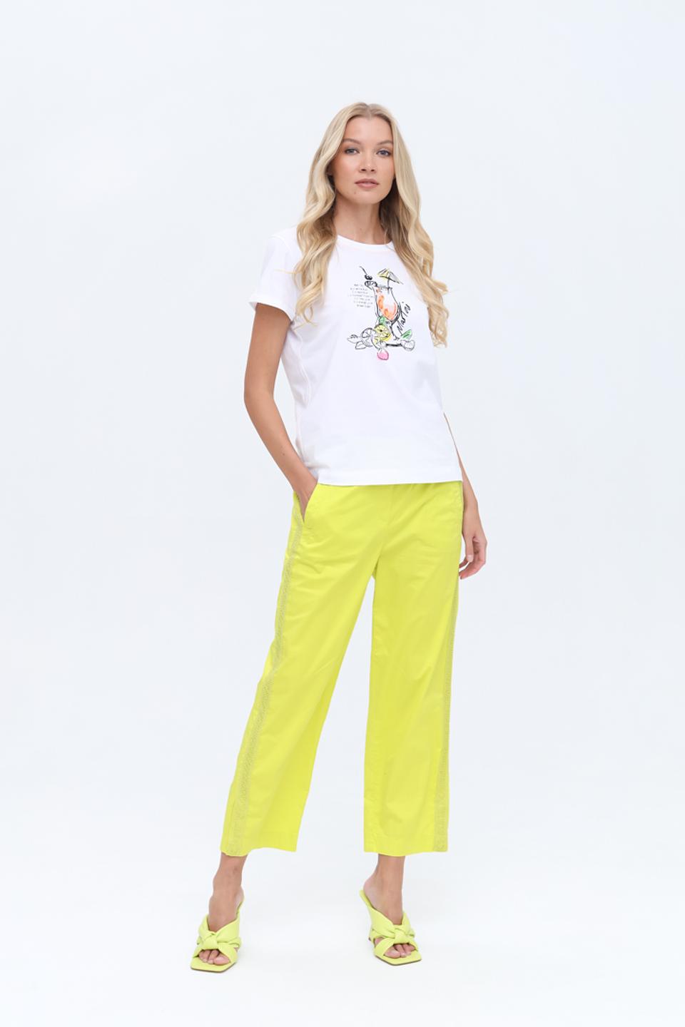 Брюки Marc Cain лайм с полоской
