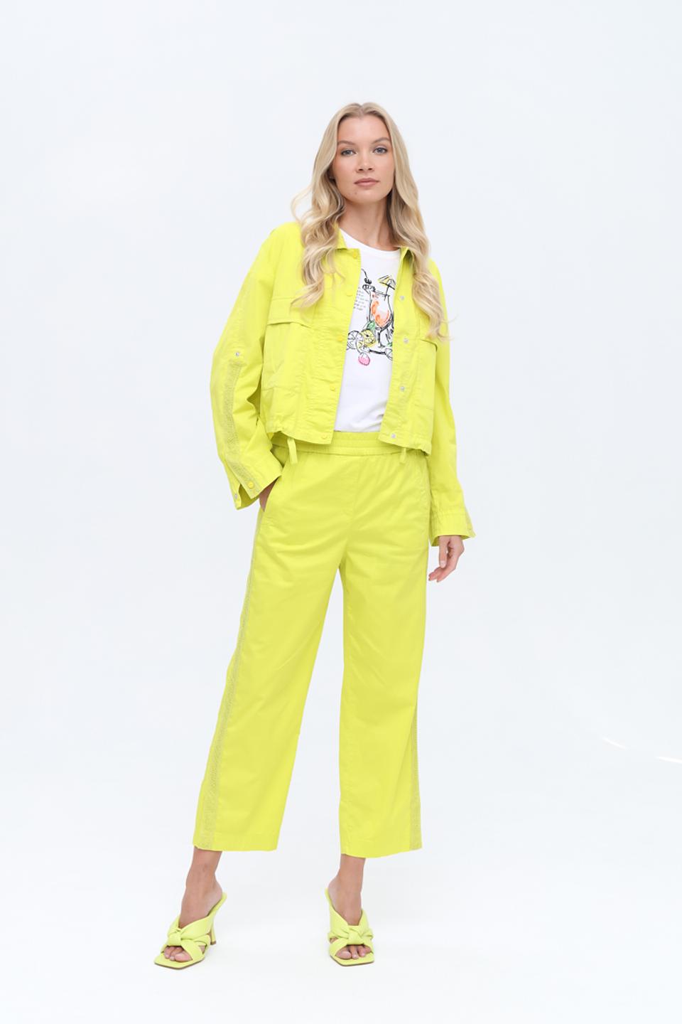 Брюки Marc Cain лайм с полоской