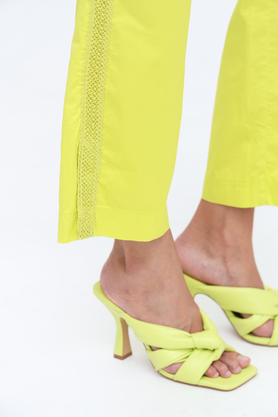 Брюки Marc Cain лайм с полоской