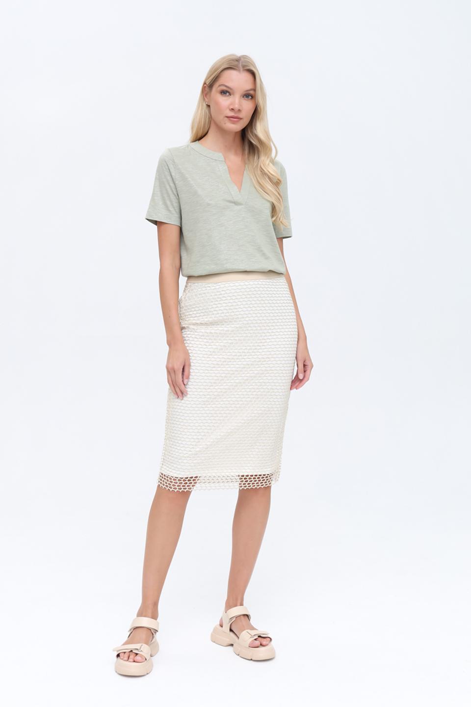 Юбка Gerry Weber с кружевом бежевая