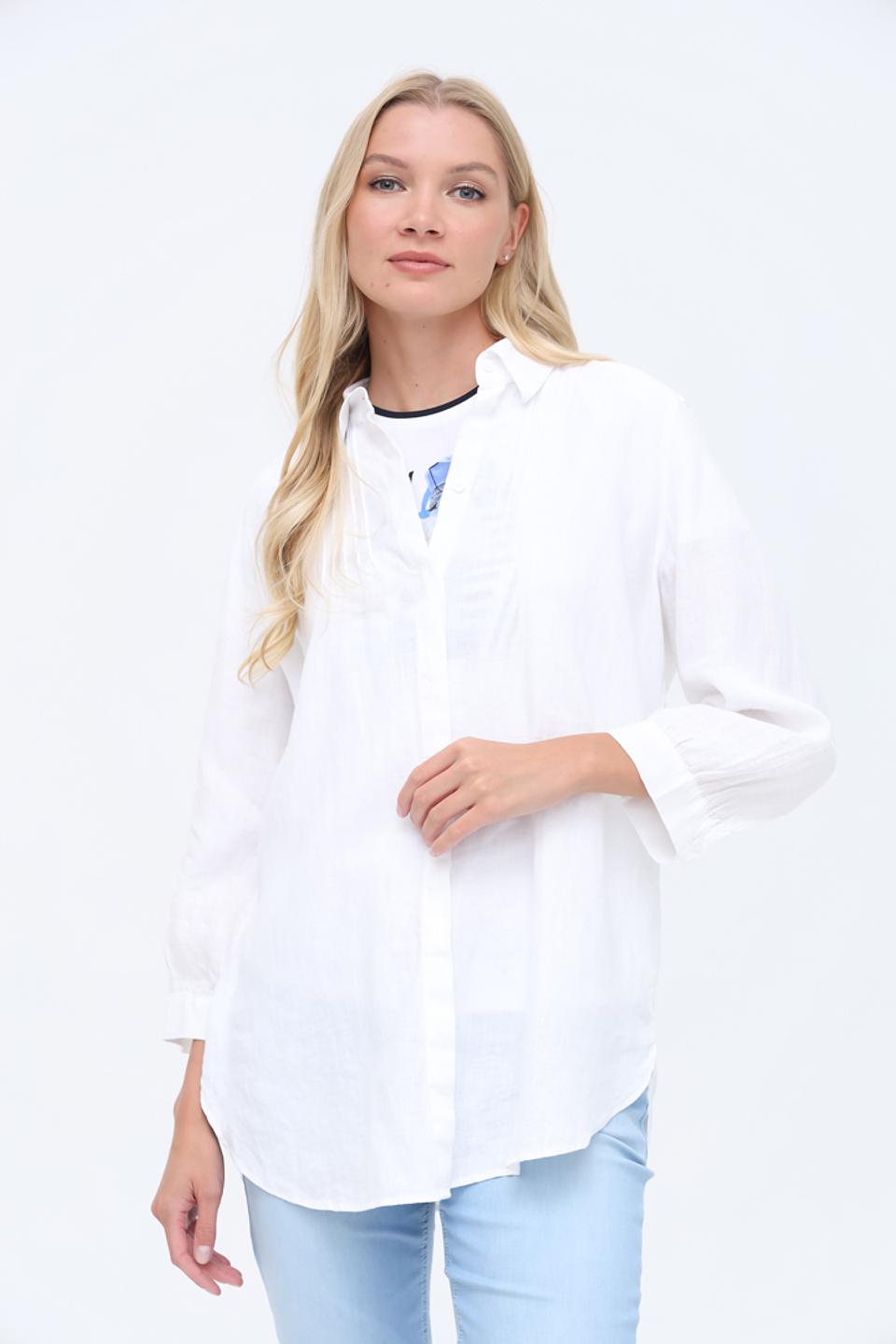 Рубашка Gerry Weber льняная белая