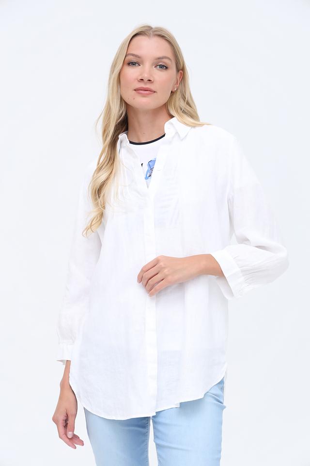 Рубашка Gerry Weber льняная белая