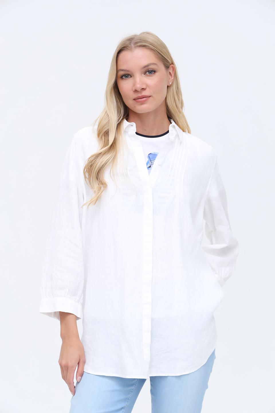 Рубашка Gerry Weber льняная белая
