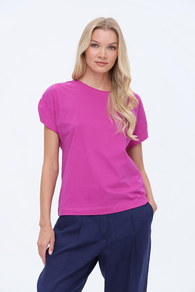 Блуза Gerry Weber фуксия с рукавами-буфами