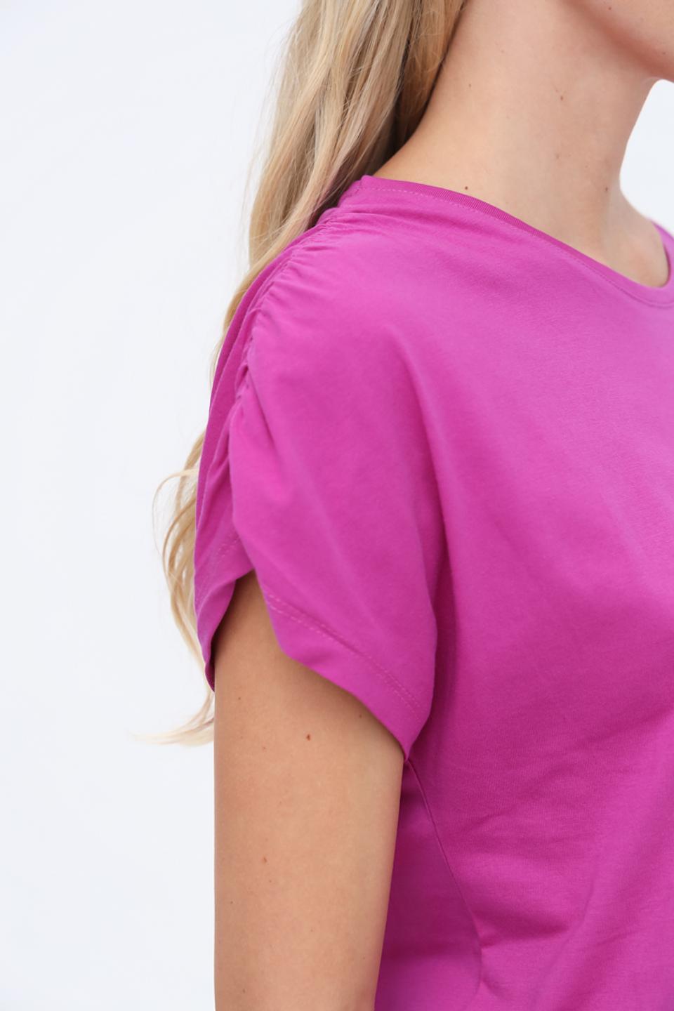 Блуза Gerry Weber фуксия с рукавами-буфами