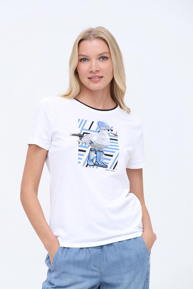 Футболка Marc Cain с принтом птицы