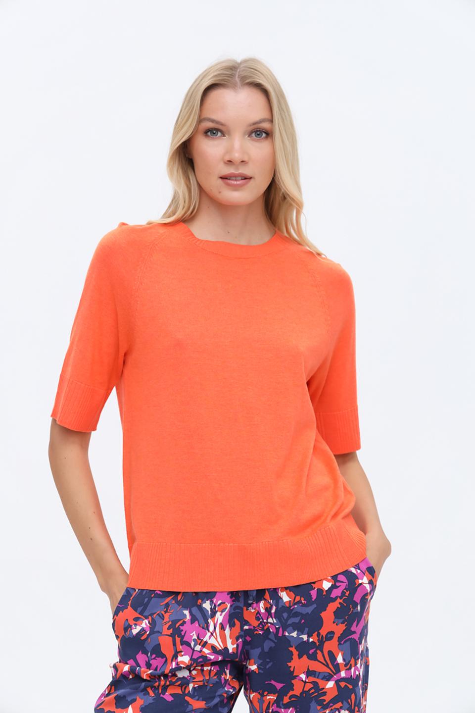 Пуловер Gerry Weber оранжевый с коротким рукавом