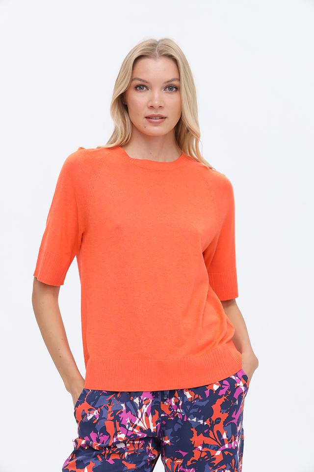 Пуловер Gerry Weber оранжевый с коротким рукавом