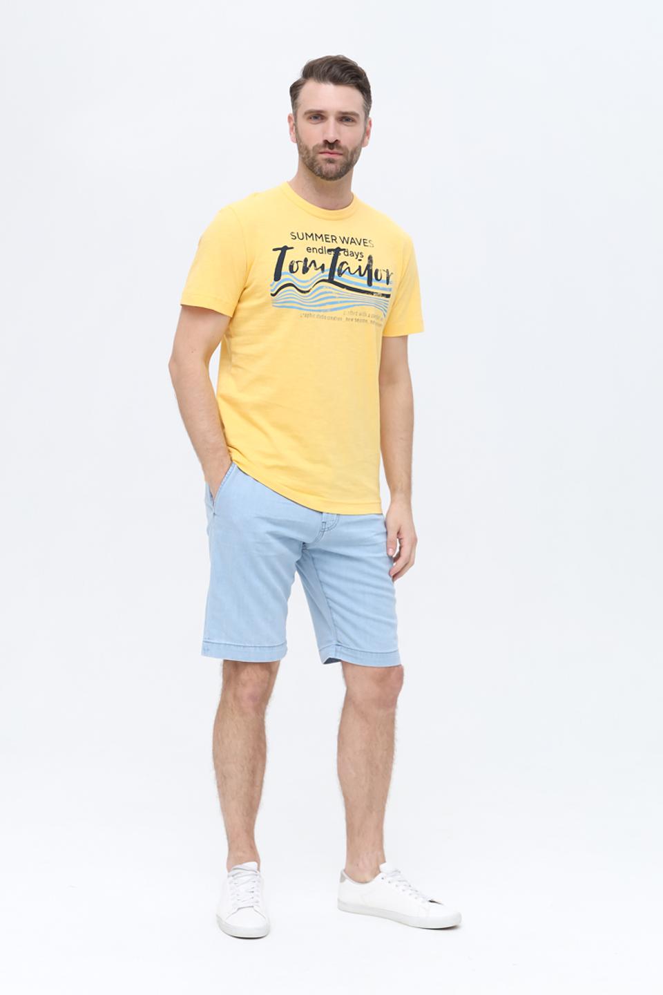 Футболка Tom Tailor с принтом жёлтая