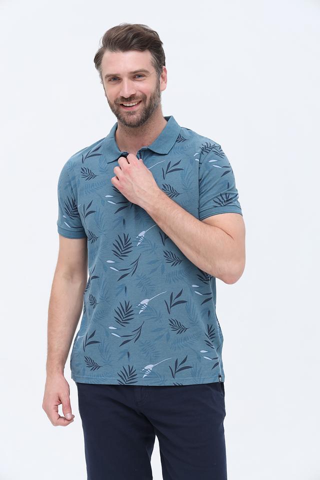 Поло Basefield с тропическим принтом