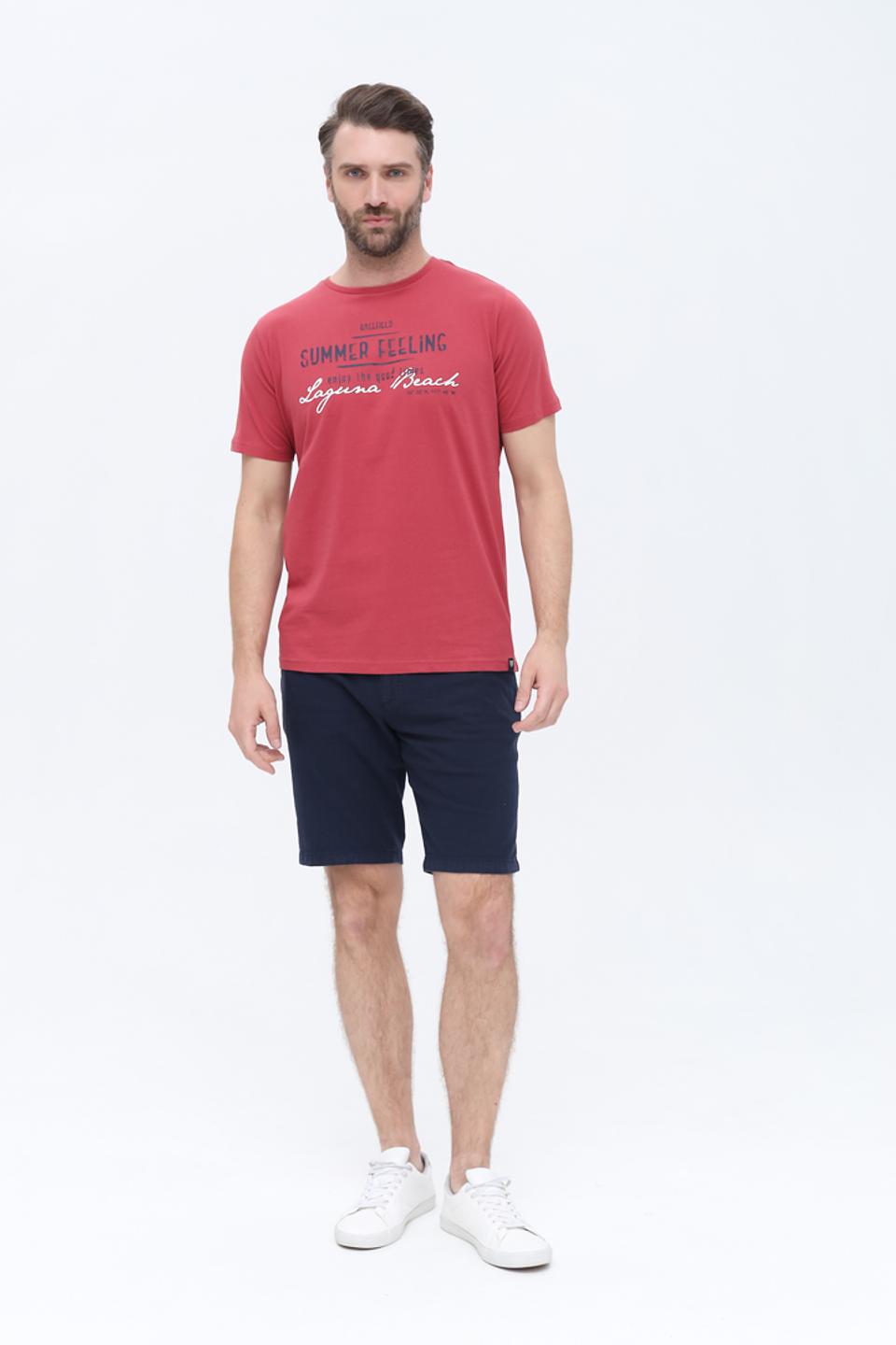 Футболка Basefield с принтом терракотовый